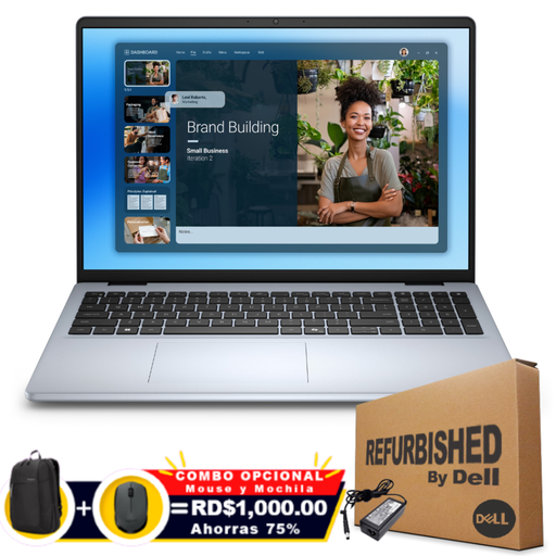 [P131F001RFF] Dell 16 DC16250 16" WUXGA FHD Touch Core™ 5 120U 512GB SSD 16GB W11 ICE BLUE