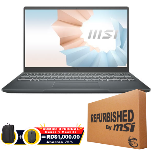 [C11M206USRFF] ❞𝐑𝐞𝐟𝐮𝐫𝐛𝐢𝐬𝐡𝐞𝐝❞ MSI MODERN 14 C11M 14" FHD Core™ i5-1155G7 512GB SSD 16GB W11 BLACK Bcklt